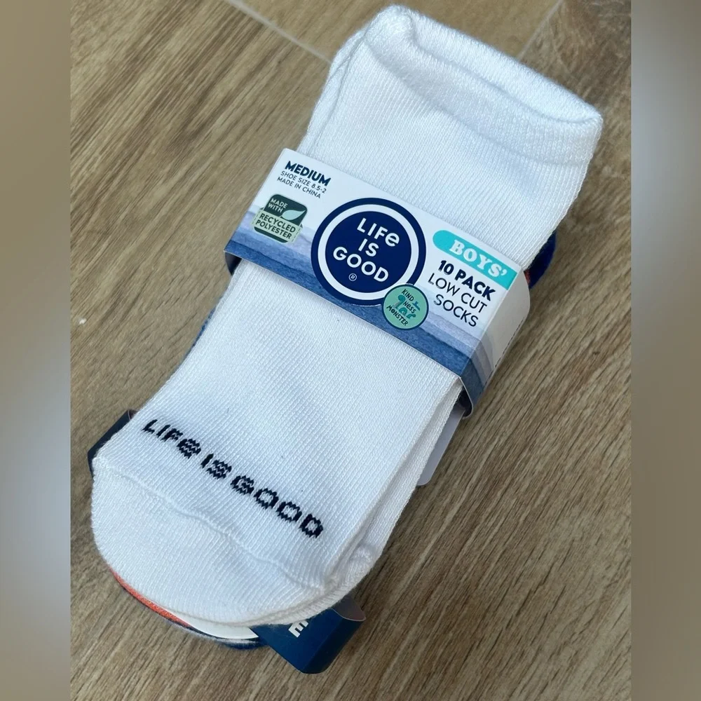 Boys Socks Low Cut Size 8.5-2